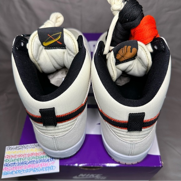 NWT 2022NIKE SB DUNK HIGH PRO PRM SAN FRANCISCO GIANTS SZ. 10.5 DEADSTOCK OG ALL - Picture 10 of 16